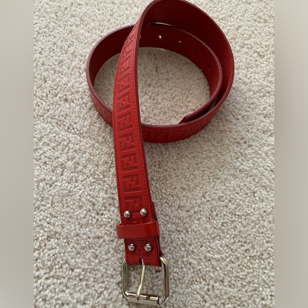 Beautiful Red Fendi Belt